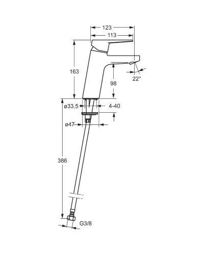 Смеситель для раковины Oras Twista 3806F