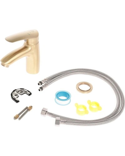 Смеситель для раковины без донного клапана Orange Alfi M18-021br