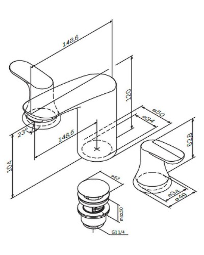 Смеситель для раковины AM.PM Like F8008000 Хром