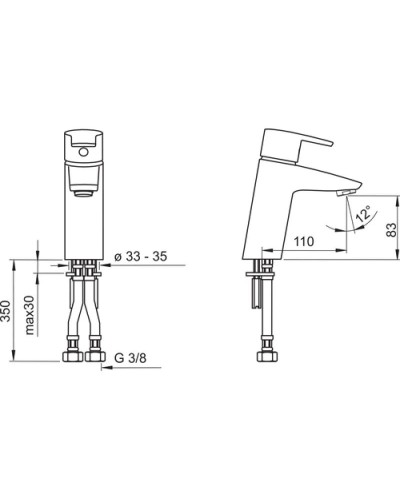 Смеситель для раковины Oras Cubista 2810F