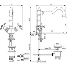 Смеситель для раковины с донным клапаном Ideal Standard Reflections B9654AA
