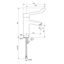 Смеситель для раковины без донного клапана Ideal Standard Ceraplus 2.0 BC106AA