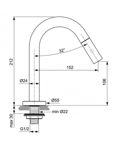 Кран для холодной воды Ideal Standard IdealStream F2843AA