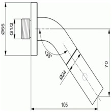 Кран для холодной воды Ideal Standard IdealStream F2845AA