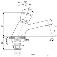 Кран для холодной воды Ideal Standard Alpha A1328AA