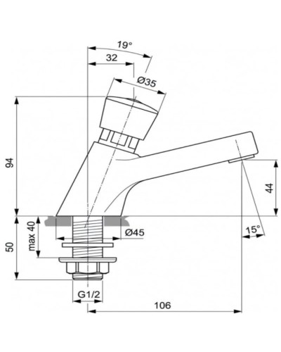 Кран для холодной воды Ideal Standard Alpha A1328AA
