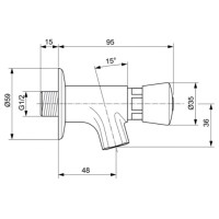 Кран для холодной воды Ideal Standard Alpha A1330AA