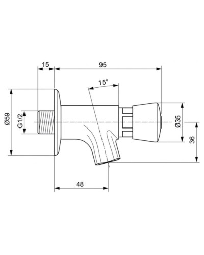 Кран для холодной воды Ideal Standard Alpha A1330AA