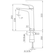 Смеситель для раковины без донного клапана Teka Itaca 67366020N2
