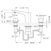 Смеситель для раковины без донного клапана Teka Itaca 67431020G2