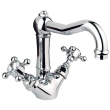 Смеситель для раковины с донным клапаном Nicolazzi Half Dome Crystal 1432CR93