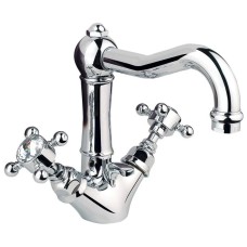 Смеситель для раковины с донным клапаном Nicolazzi Half Dome Crystal 1432CR93