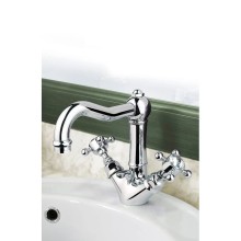 Смеситель для раковины с донным клапаном Nicolazzi Half Dome Crystal 1432CR93