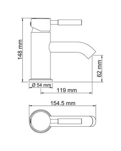 Смеситель для раковины WasserKRAFT Main 4105 Хром