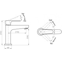 Смеситель на раковину Cezares LACONICO-C-LS25-01-W0