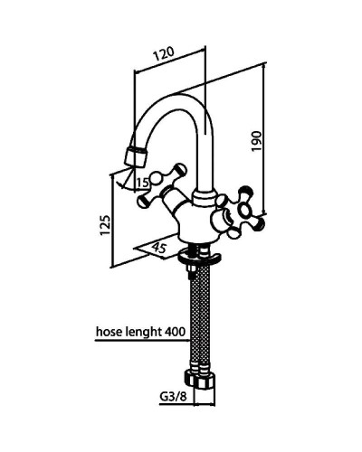 Смеситель для раковины Damixa Retro 230210000 Хром