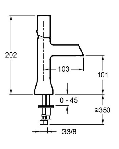 Смеситель для раковины Jacob Delafon Toobi E7329-CP Хром
