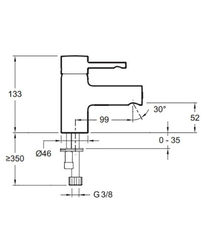 Смеситель для раковины Jacob Delafon Cuff E98297-CP Хром