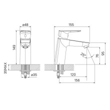 Смеситель для раковины IDDIS Vibe VIBSB00i01