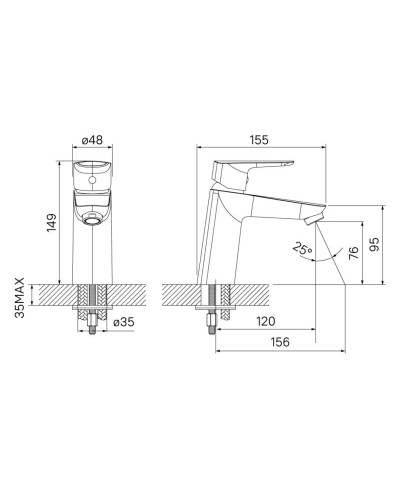 Смеситель для раковины IDDIS Vibe VIBSB00i01