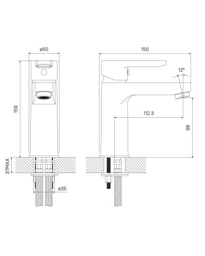 Смеситель для раковины IDDIS Sena SENSB00i01