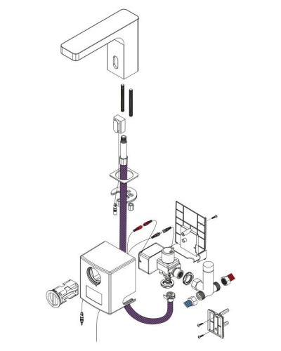 Смеситель для раковины бесконтактный Timo Torne 4313/03F