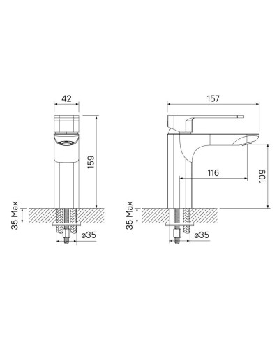 Смеситель для раковины IDDIS Slide SLISB00i01