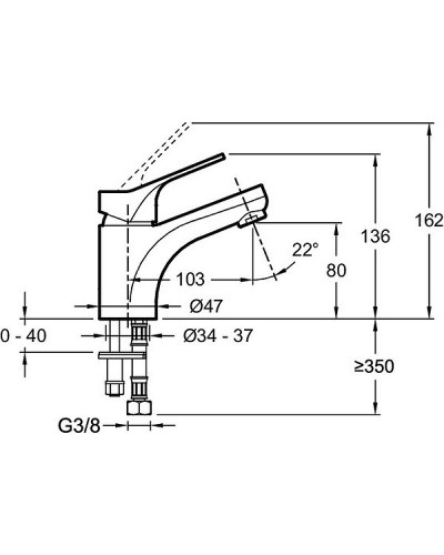 Смеситель для раковины Jacob Delafon Brive E75762-CP Хром