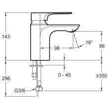 Смеситель для раковины Jacob Delafon Aleo+ E72314-CP Хром
