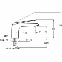 Смеситель для раковины Jacob Delafon Avid E97345-ND-CP Хром