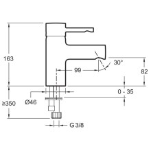 Смеситель для раковины Jacob Delafon Cuff E98298-CP Хром