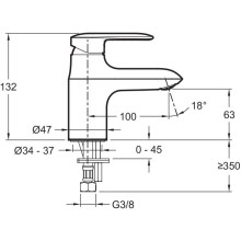 Смеситель для раковины Jacob Delafon Kumin E99984-CP Хром