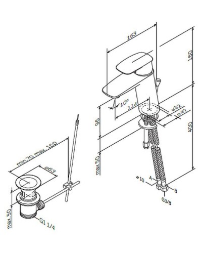 Смеситель для раковины AM.PM Spirit V2.1 F71A82100 Хром
