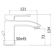 Смеситель на раковину однорычажный без донного клапана CEZARES LIVELLO-LSM1-01-W0