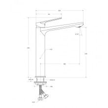 Смеситель для накладной раковины без донного клапана CEZARES COMFORT-LC-01-W0