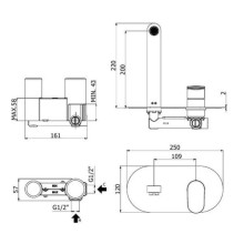 Смеситель для раковины без донного клапана Paffoni Candy CA104CR