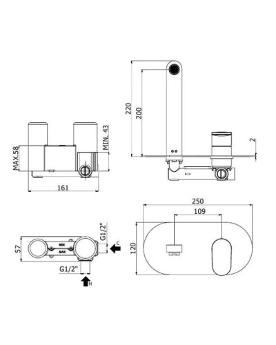 Смеситель для раковины без донного клапана Paffoni Candy CA104CR