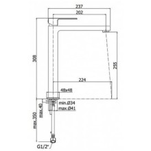 Смеситель для раковины без донного клапана Paffoni Elle ELX081CR