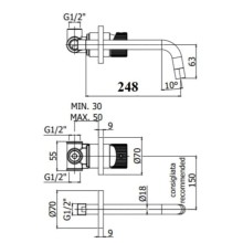 Смеситель для раковины без донного клапана Paffoni Jo JO007NO70