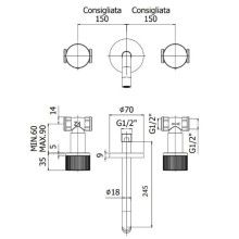 Смеситель для раковины без донного клапана Paffoni Jo JO008CR