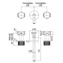 Смеситель для раковины без донного клапана Paffoni Jo JO008NO