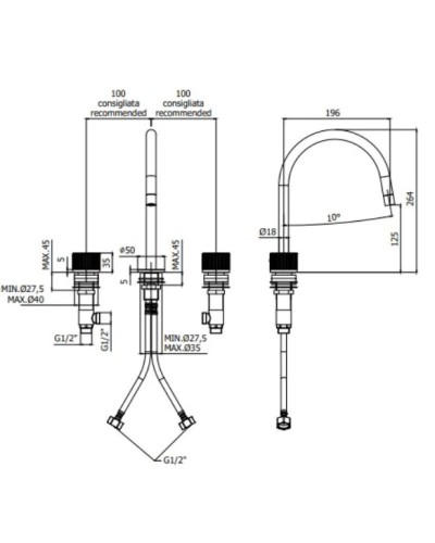 Смеситель для раковины без донного клапана Paffoni Jo JO052CR