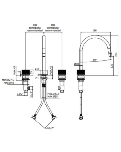 Смеситель для раковины без донного клапана Paffoni Jo JO052NO