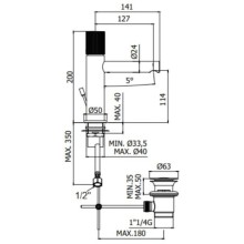 Смеситель для раковины с донным клапаном Paffoni Jo JO075CR