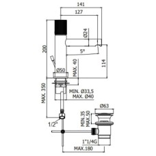 Смеситель для раковины с донным клапаном Paffoni Jo JO075CR