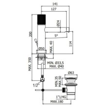 Смеситель для раковины с донным клапаном Paffoni Jo JO075NO