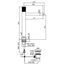 Смеситель для раковины с донным клапаном Paffoni Jo JO081KCR
