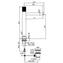 Смеситель для раковины с донным клапаном Paffoni Jo JO081KNO