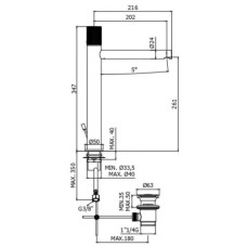 Смеситель для раковины с донным клапаном Paffoni Jo JO081KNO