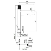 Смеситель для раковины с донным клапаном Paffoni Jo JO085CR